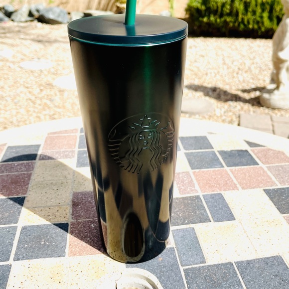 NWOT Starbucks SS green black gradient cold beverage tumbler 2020 - Picture 6 of 13